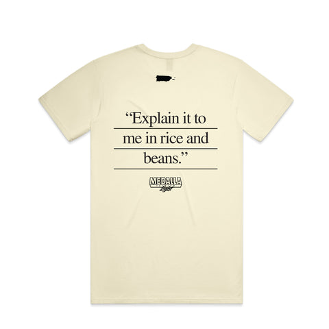Explain it to me in rice and beans
